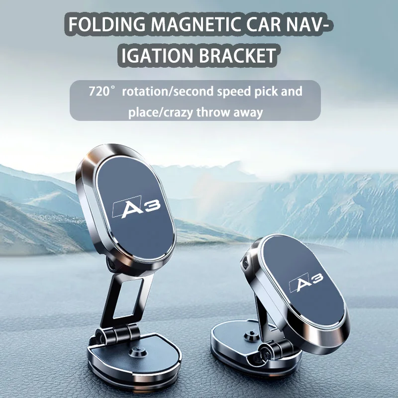 Kovový magnetický atrakcia Car Phone Montáž GPS Držiak pre Audi A3 8P 8V A8 CARPLAY S LINE 2024