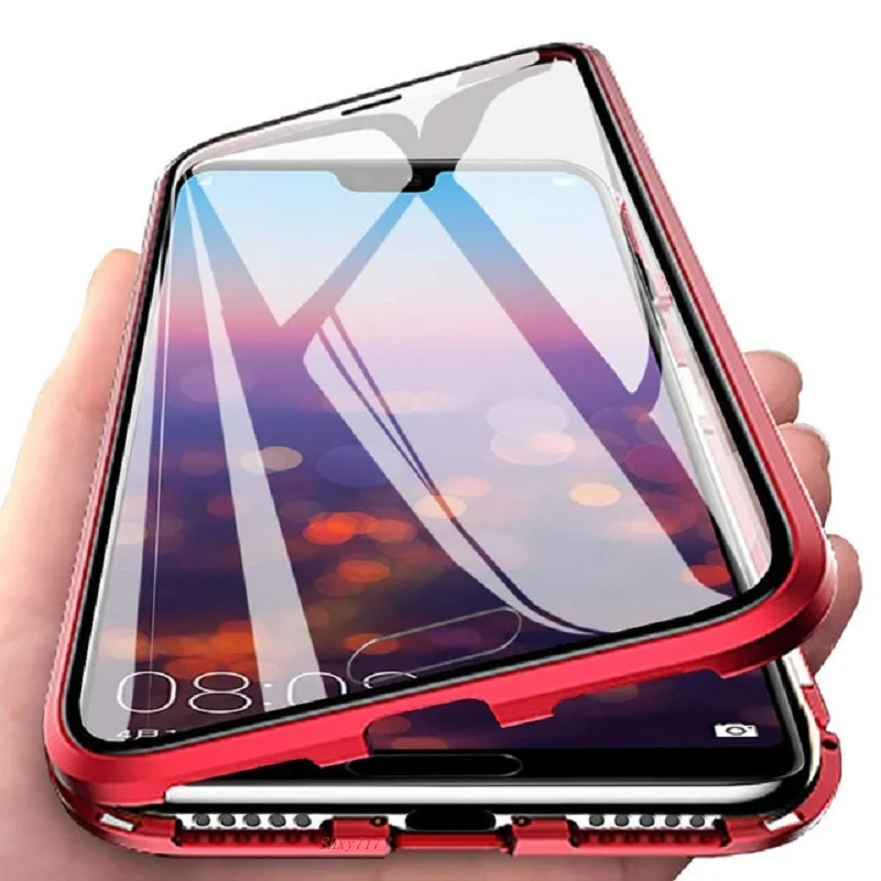 Kovový magnetický obojstranný sklenený puzdro pre Samsung Galaxy S23 S22 S21ultra A53 A52 A33 A32 A13 POZNÁMKA 20