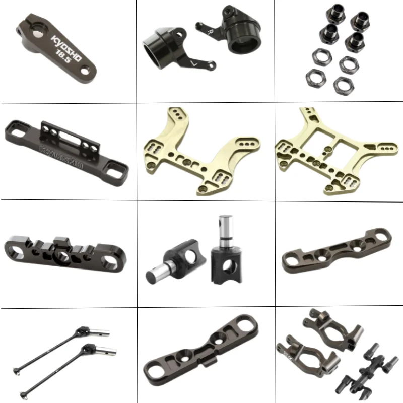 Kovový nosič C-Hub CVD Diferenciálny pohár riadiaceho pohára Servo Roh Roh Shock pre Kyosho MP9 MP9 MP10 1/8 RC Aktualizácie automobilov