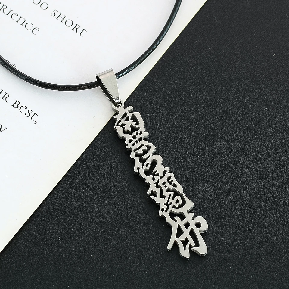 Kovový náhrdelník z nehrdzavejúcej ocele Buddhista Namo Amitabha Amulet Carle Carlce pre mužov