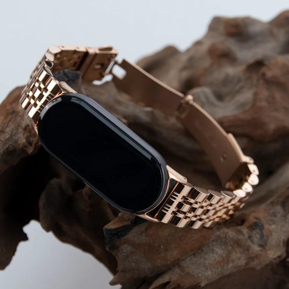 Kovový náramok pre Mi Band 9 8 Smart Wristband náhradný remienok pre Xiaomi Miband 9 8 Miband9 Ženy Men Watchband Luxury Correa