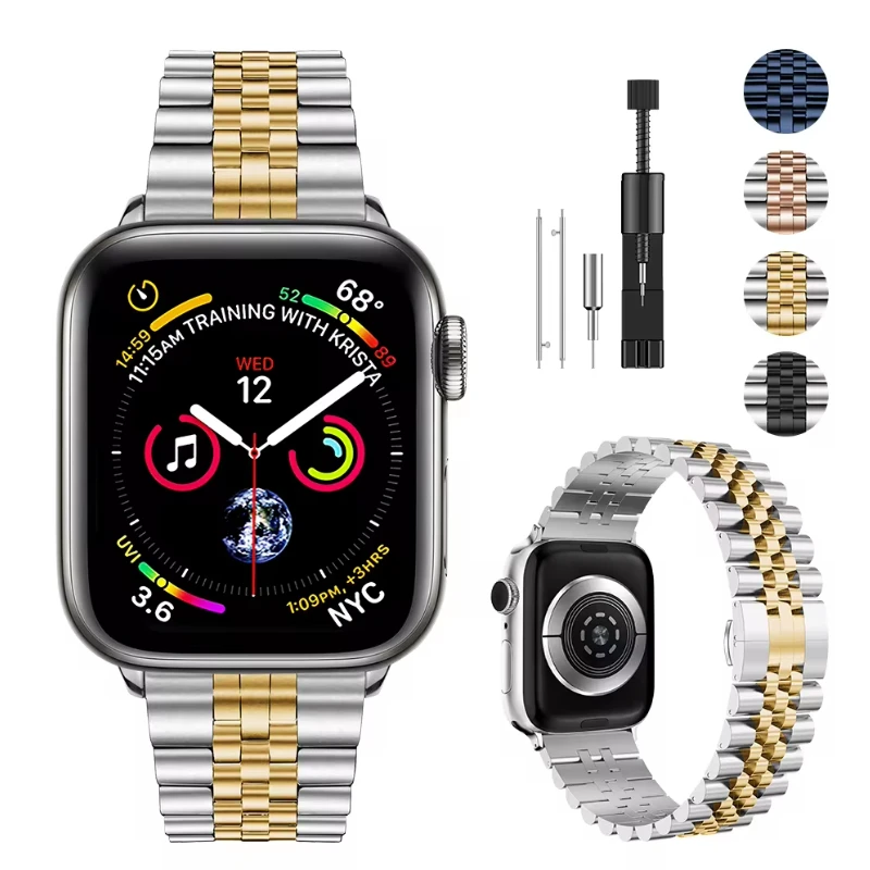 Kovový pás pre Apple Watch Ultra 49 mm 10 9 8 7 46 mm 45 mm 41 mm séria 6 5 4 SE 44 mm 40 mm náramok z nehrdzavejúcej ocele pre IWATTH 42 mm