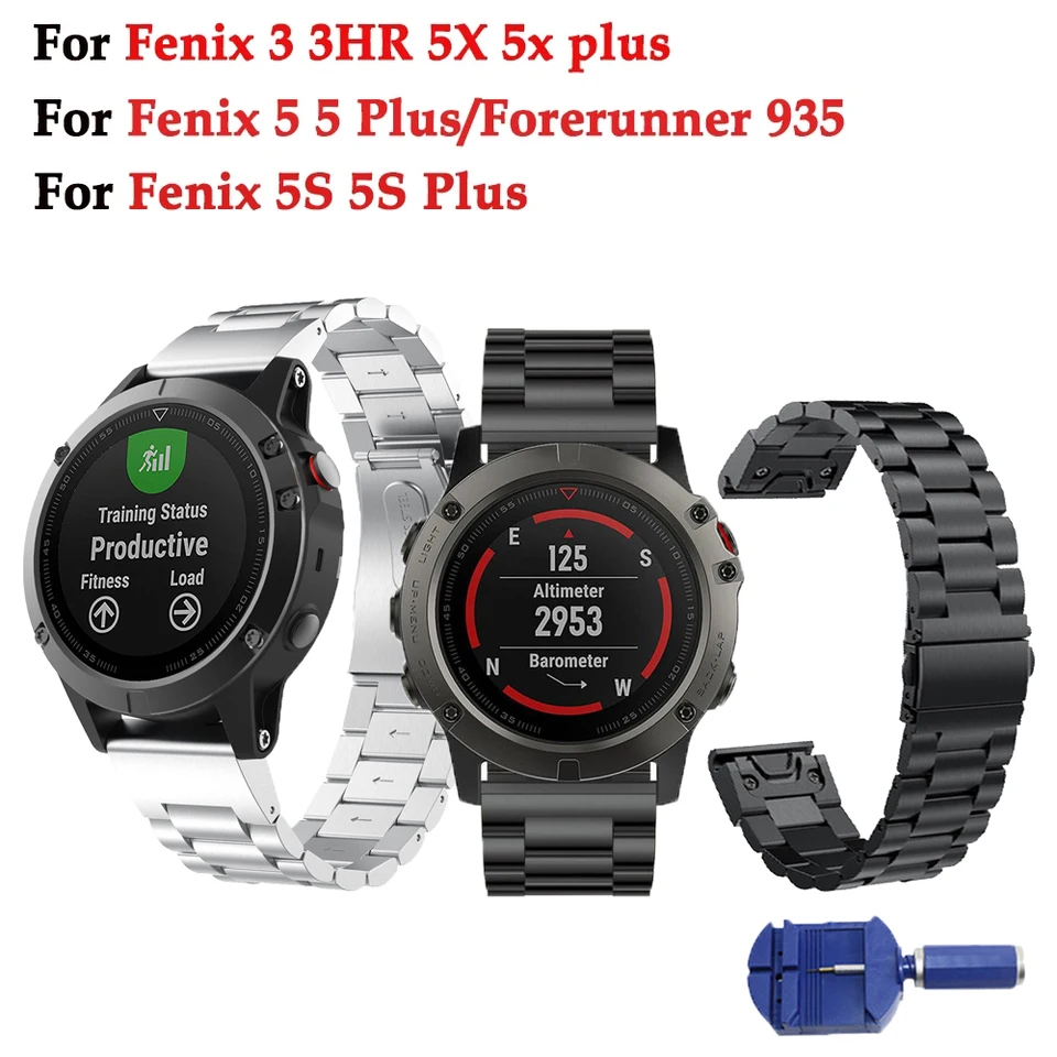 Kovový pás z nehrdzavejúcej ocele pre garmin fenix 6s 6 6x Pro/5 5s/5x Plus/945 20 22 26 mm remienok Fenix ​​7 7x náramok QuickFit WatchBand