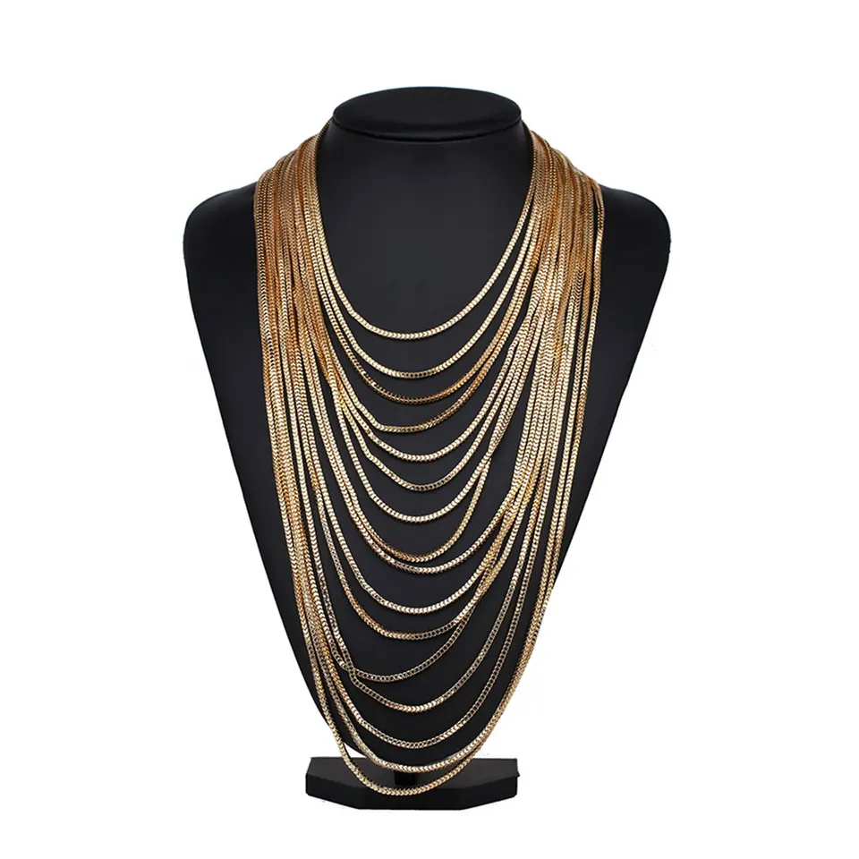 Kovový reťazec Choker Vintage Style MAXI VLASTNÉ NÁHRADY NÁKLADY BANKETY ŠPANCETRY