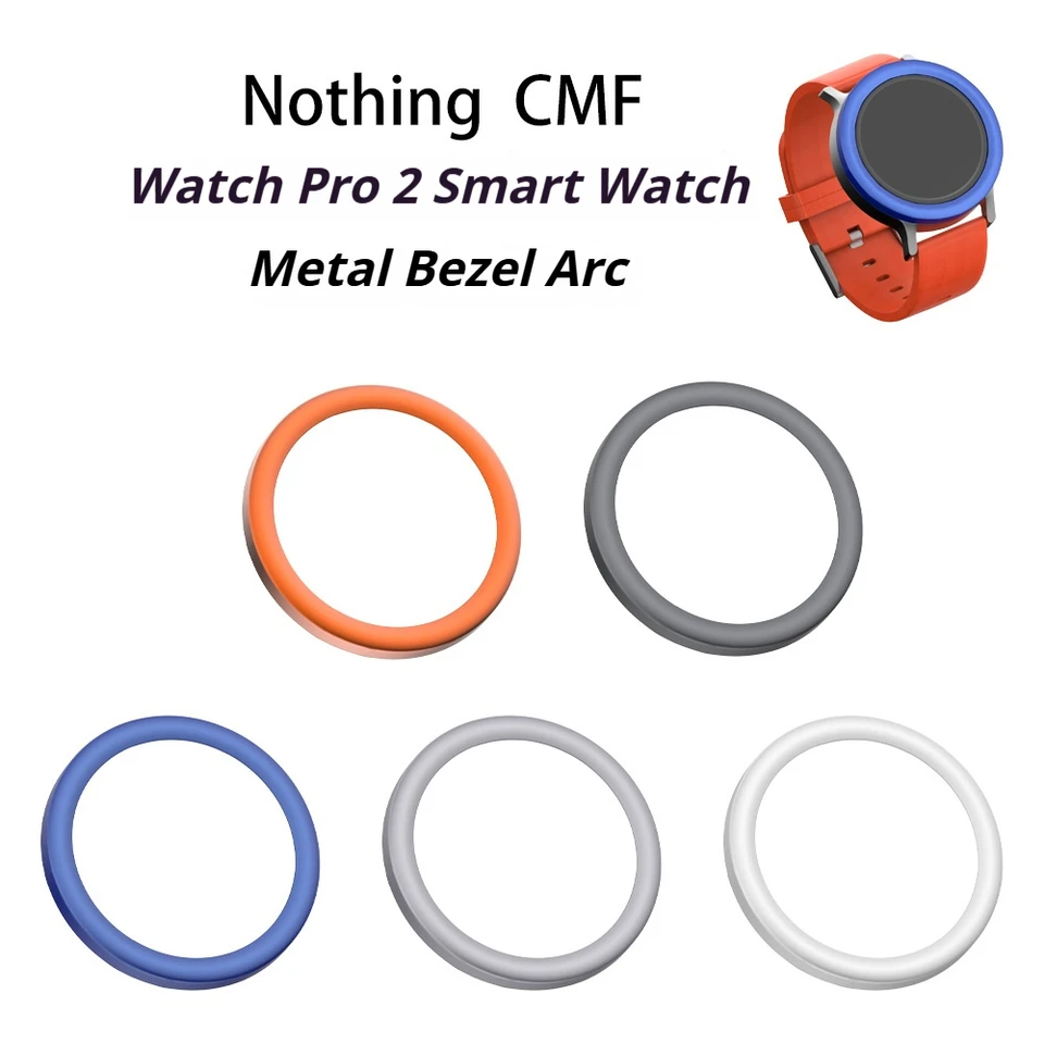 Kovový zaokrúhlený rámový prsteň pre CMF Watch Pro 2 Smart Watch Protector Case pre CMF tým, že si všimnete výmenné prípady hodiniek Watch Pro 2
