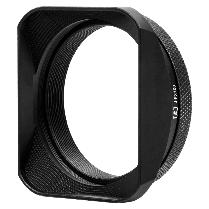 Kovový štvorcový kryt vhodný pre Fuji X100V/X100VI/X100F/X100S Hood Hood môže byť vybavený filtrom UV49 mm