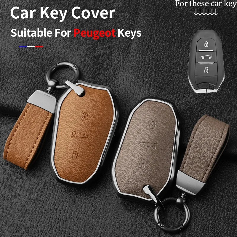Kovík na kovové a kožené kľúče pre kľúče pre Peugeot 308 408 508 2008 3008 4008 5008 Citroen C5 x C4L C6 C3-XR DS 5LS 4SACCESORY