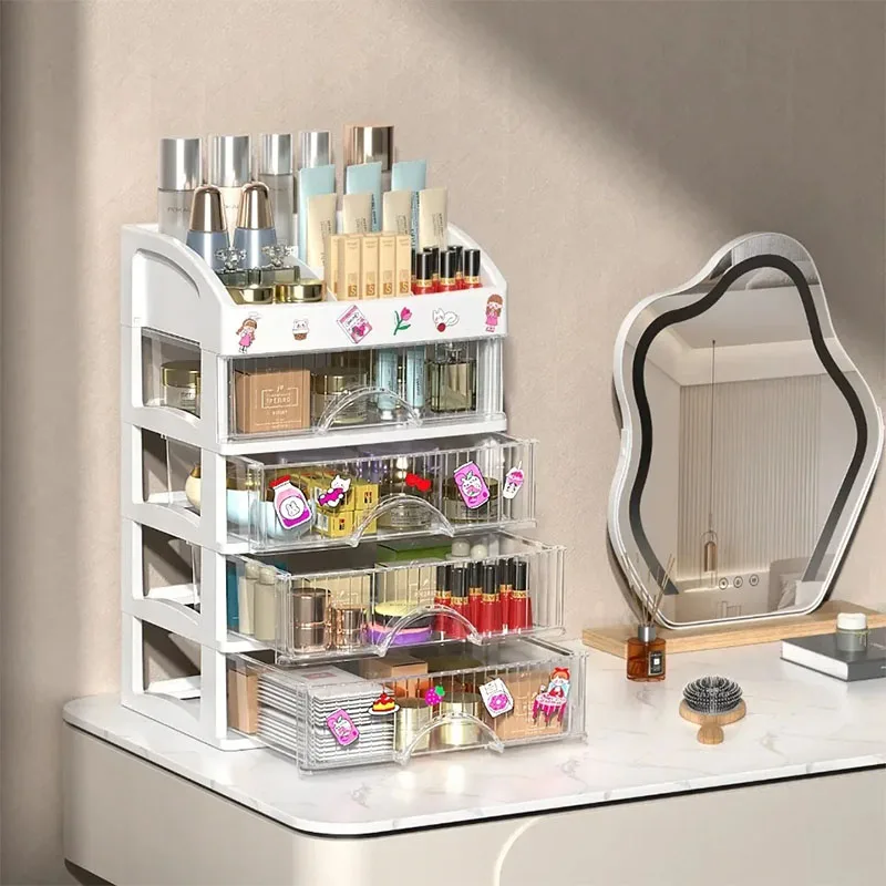 Kozmetika organizátor Storage Box veľkú kapacitu zásuvky šperky na kusy -up skladovanie nechtov na nechty Lipstick Organizátor starostlivosti o pleť