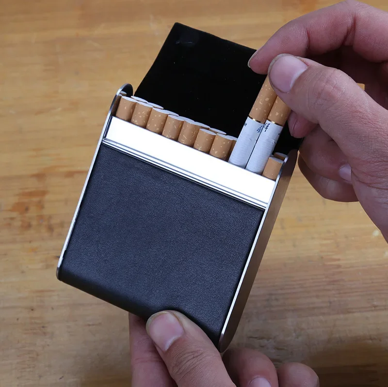 Koža 20ks cigareta kontajnera puzdro bankové karty Cigaret box tabak držiak mini úložný box