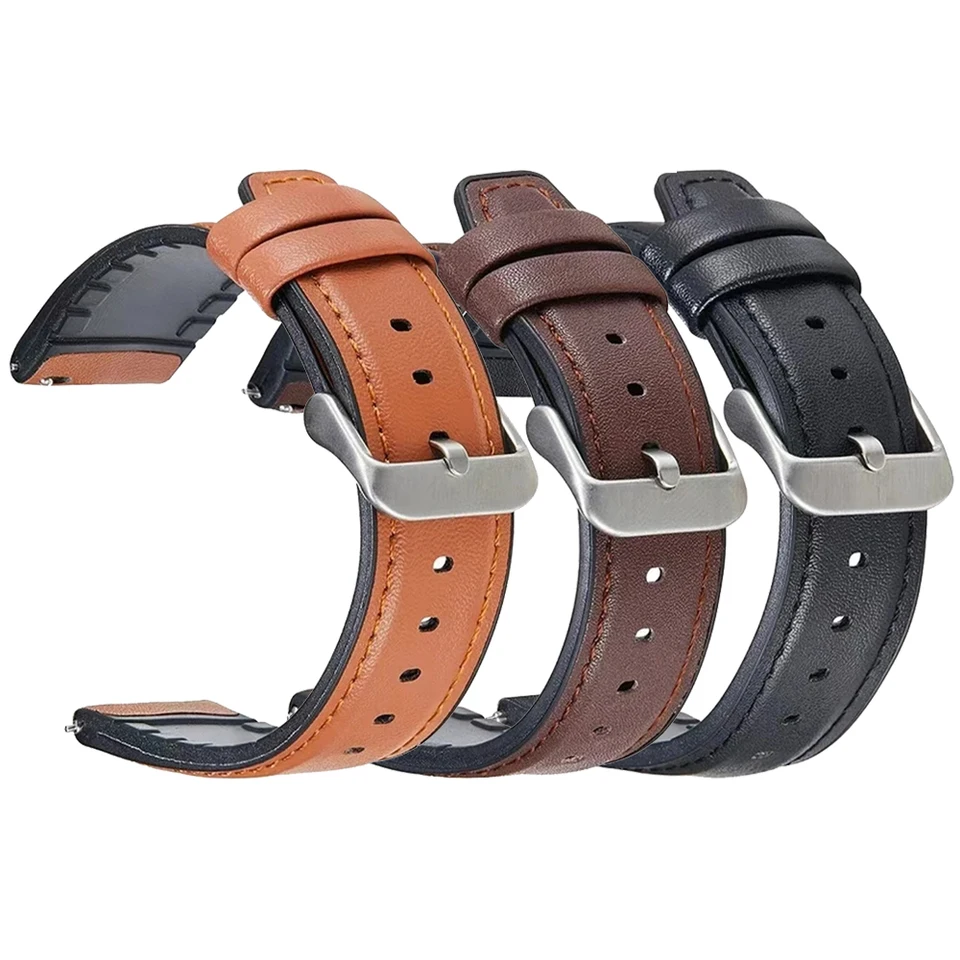 Koža 22 mm+silikónový hodinkový remienok pre Huami AmazFit Balance/Gepard Pro náramok Amazfit GTR 4 3 2E 47 mm BIP 5 Náhradné pásy