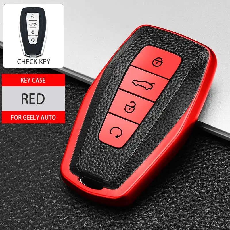 Koža Kľúčové puzdro TPU TPU pre Geely Atlas Boyue NL3 Coolray 2019-2020