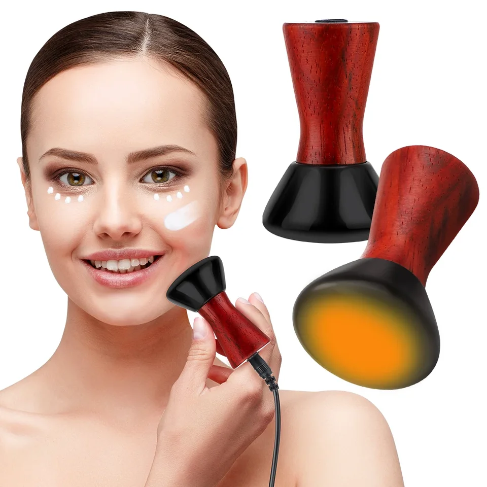 Koža Scraping Back Massage Telo Warm Moxibustion Therapy Bianstone Hot Stone Electric Gua Sha Massager Bian Stone Guasha Nástroj