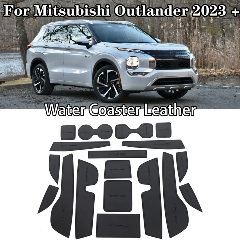 Kožená brána šálka podložky pre Mitsubishi Outlander 2023 Cortex Door Groove Pad Interiérové ​​doplnky