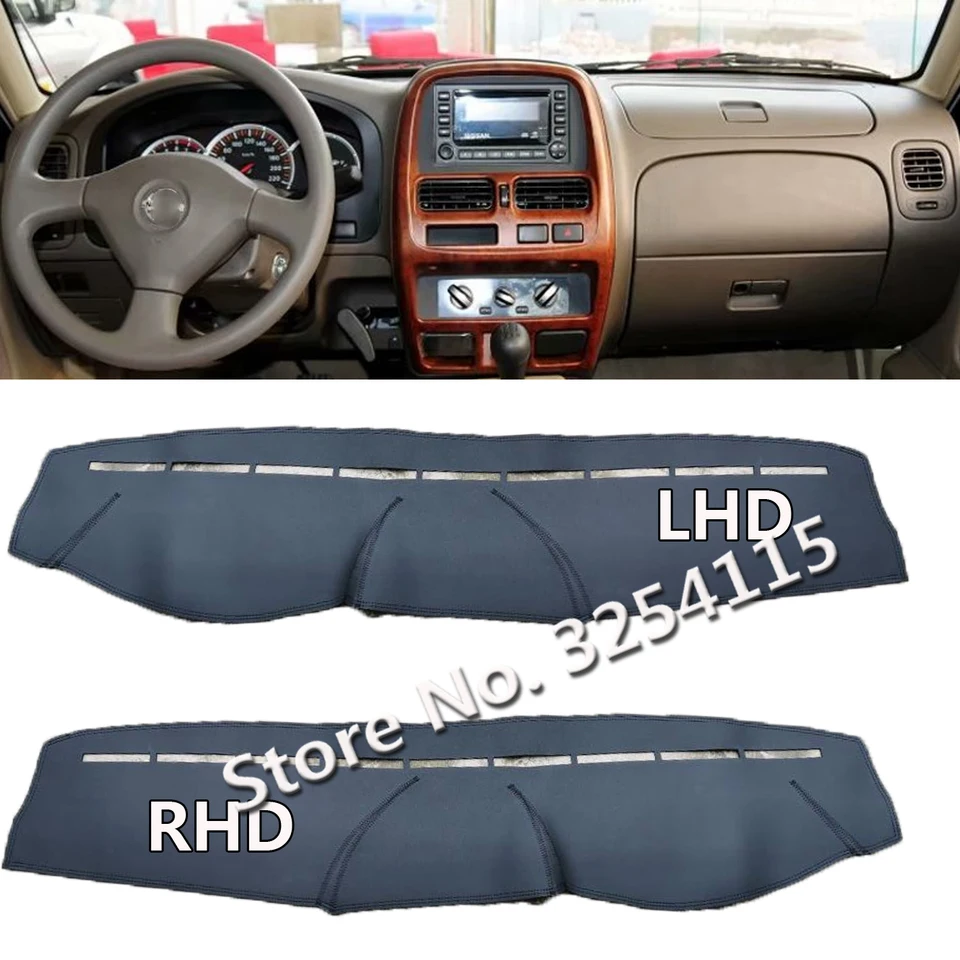 Kožená dashmat semišová prístrojová doska Dashboard Pad Dash Mat Carpet Styling Accessories pre Nissan NP300 D22 navara Pickup 1998 ~ 2014