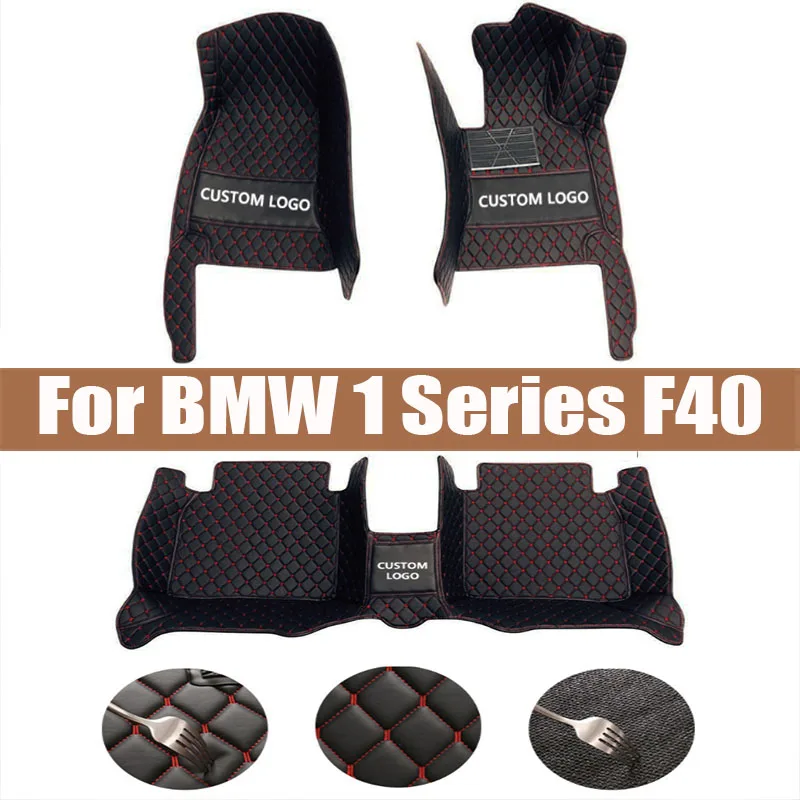 Kožená podlahová podlaha pre bmw 1 séria F40 118i 116d 118d 2020 2021 2022 2023 5Seat Witerproof Car Mats Auto príslušenstva