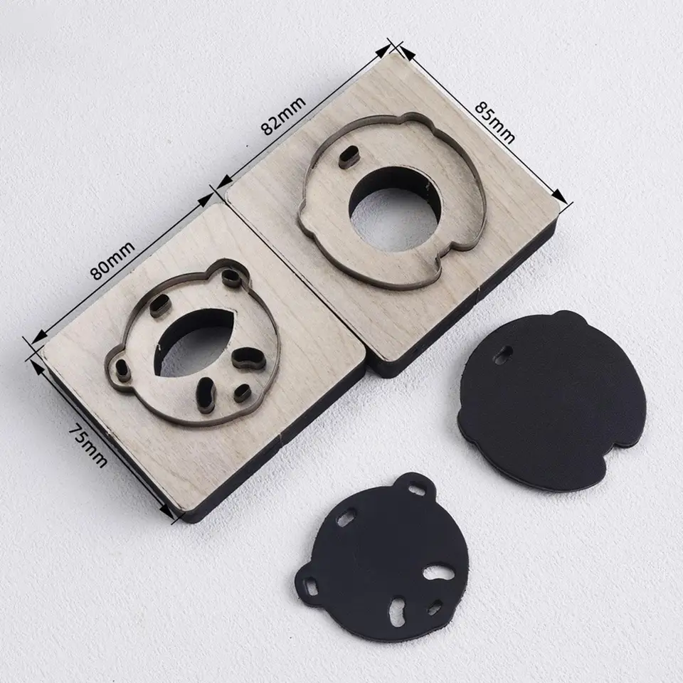 Kožená rezacia matrica dierovacia šablóna panda stabilný začiatočník DIY