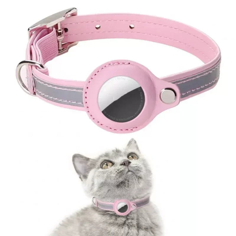 Kožené domáce zviera pre domáce zvieratá pre Apple Airtag Location Tracker Dog Cat Anti-Lost Reflex Ochrana puzdro pre obojok Airtags