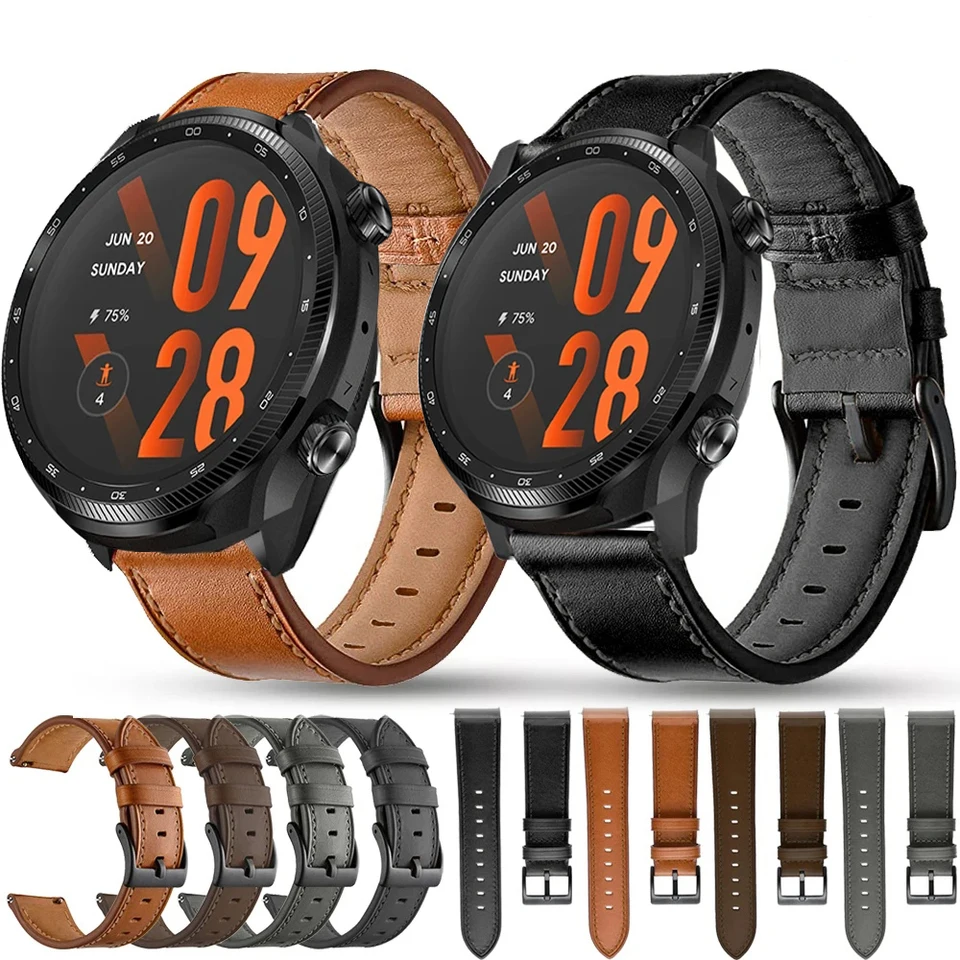 Kožené popruhové hodinky pre Ticwatch Pro 3 Ultra Smart WristsTrap Quick Releas náramok pre Ticwatch Pro3 Príslušenstvo