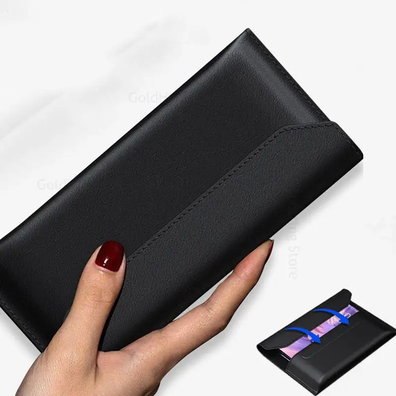 Kožené puzdro na telefón pre Samsung Galaxy Z Fold6 5G Magnetické preklopné puzdrové puzdro Taška na kabel
