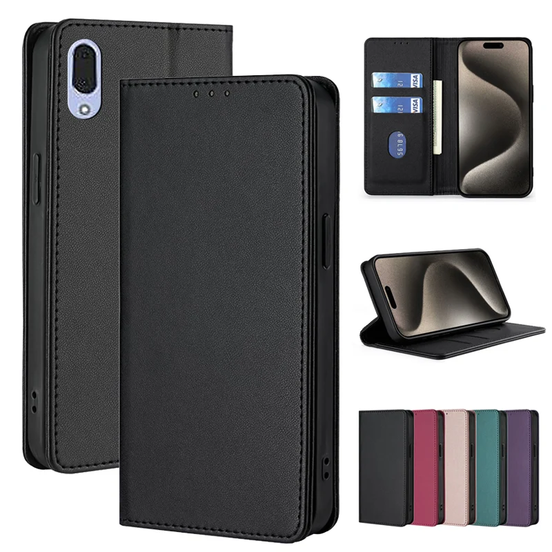 Kožené puzdro na telefón pre Sony Xperia L1 L2 L3 L4 XA1 XA2 XZ3 Ultra Plus Flip Cover Ochranné magnetické s obrázkovým rámom
