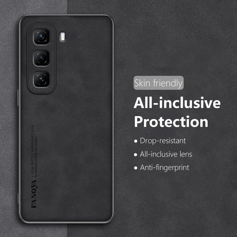 Kožené puzdro pre Infinix Hot 50 4G HOT50 Plné fotoaparát Silikón ochrana tvrdého nárazu odolného na matný kryt telefónu Infinixhot50 Shell