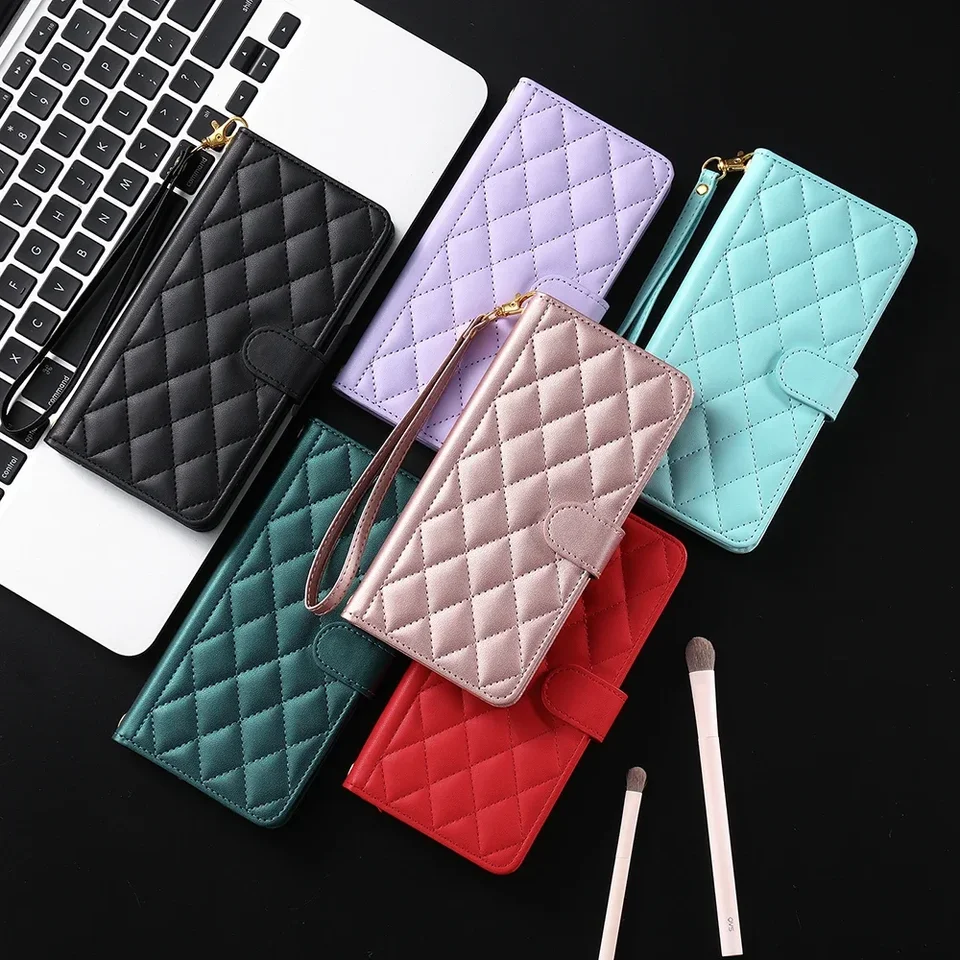 Kožené puzdro pre kože Rhombus pre Xiaomi 14T POCO C61 C55 C40 C31 F5 X5 X3 M5S M3 REDMI 14C A3 12 10 9C 9T POZNÁMKA 14