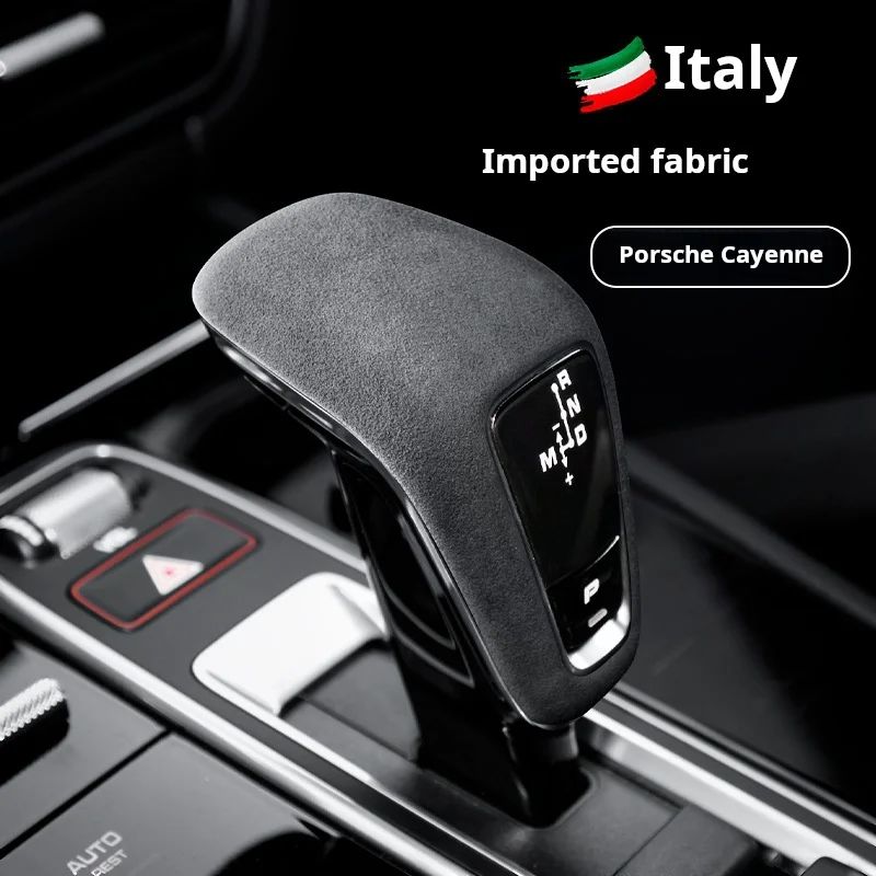 Kožený semišový gombík Ochranné obojky prevodové koleso pre auto Porsche New Cayenne Gear Lever Rukovod