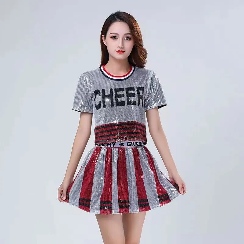 KPOP Dospelý jazzový tanečný kostýmy pre ženy hip hop disco bling flitry jazzové tanečné oblečenie dámske pódium roztlieskavačky