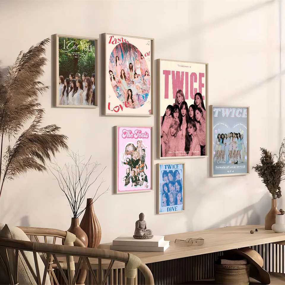 KPOP Dvakrát kvalitné výtlačky a plagáty Vintage Room Home Bar Cafe Decor Estetic Art Wall Maľba