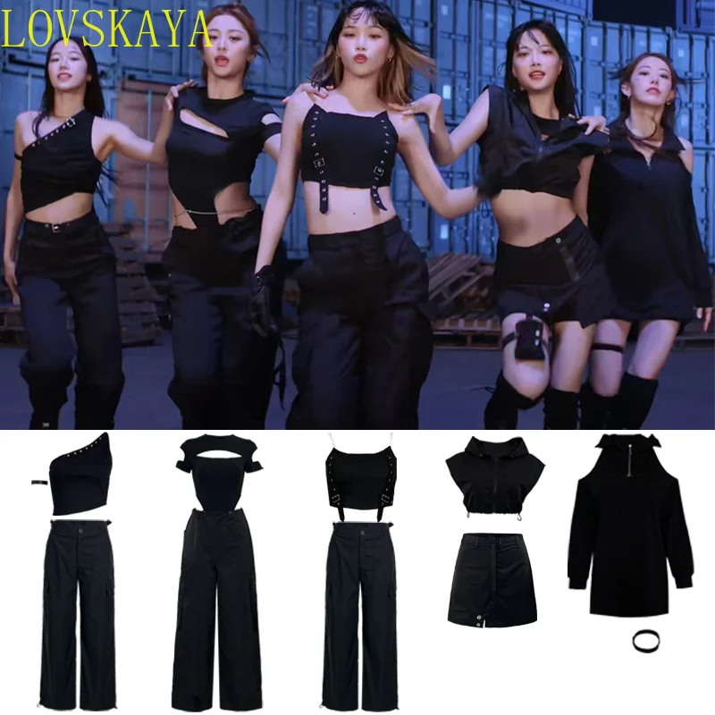 KPOP Girl Group Jazz Dance kostýmy plodiny vrcholy hip hopu nohavice oblečenie žien nočné club spevák pódium Festival Festival oblečenie