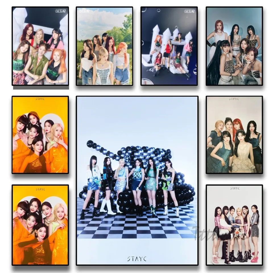 KPOP Group Stayc Plagers Stumping Art Wall nástenné maľby dekora