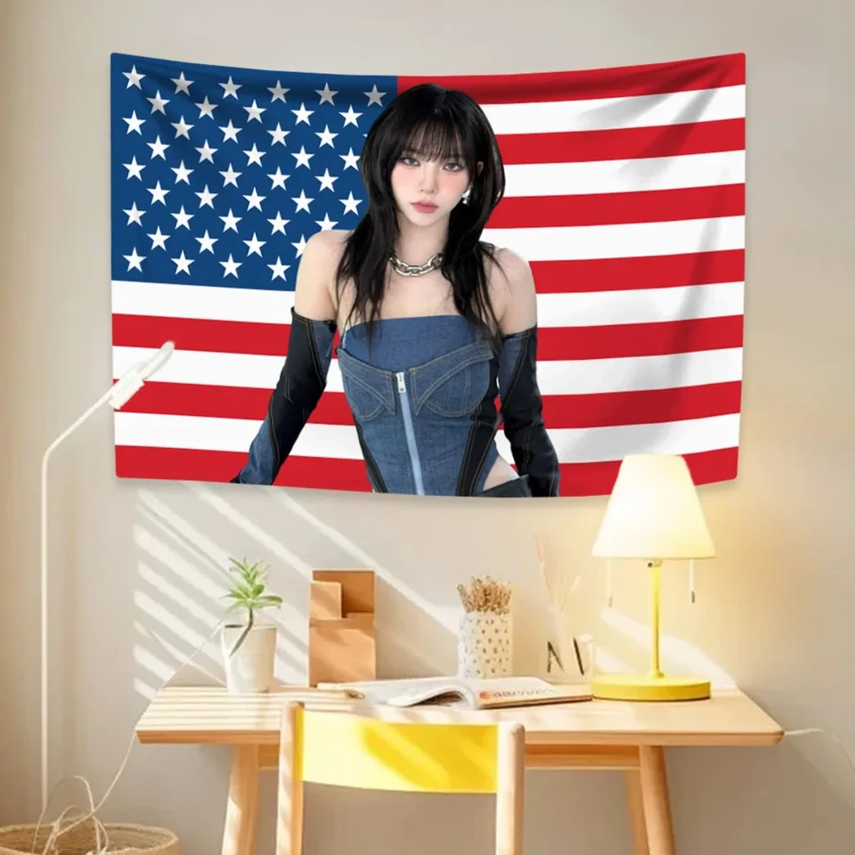 KPOP Idol Karinas Tapestry A-Aespas Girl Group Home Decoration Wall zavesenie spálňa obývacia izba pozadie