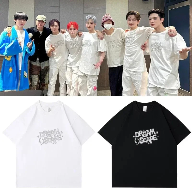 KPOP NCT Nový album Dream （） SCREAS NAHORŠIE TRIKLA Mark Renjun Jeno Hachechan Jaemin Chenle 100% bavlna s krátkym rukávom Grafické odpalisko