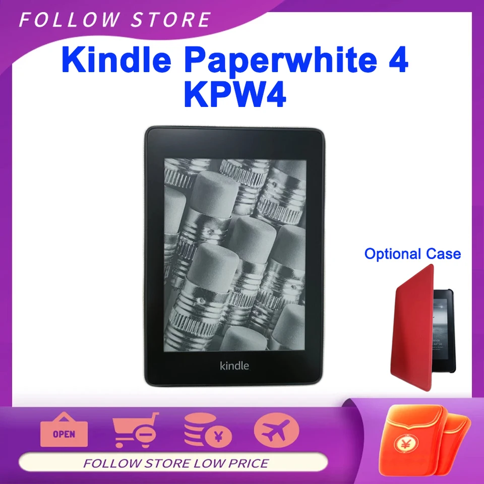KPW4 E-kniha Čítačka 2018 Kindle Paperwhite 10. generácia s podsvietením použité Kindle Paperwhite 4th 6 '' Kindle E-Reader 300ppi 300ppi