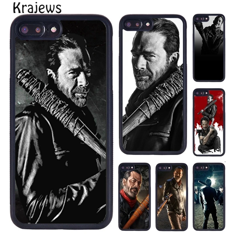 Krajews Glenn Maggie The Walking Dead Negan Telefón puzdro pre iPhone 16 15 14 xr xs 11 12 Mini 13 Pro Max Plus Coque