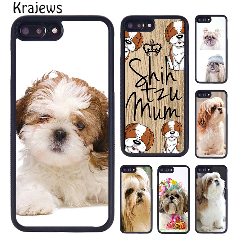 Krajews shih tzu shitzu psa Puppy Puzder kryt pre iPhone 16 15 14 plus x xr xs 11 12 13 pro max coque