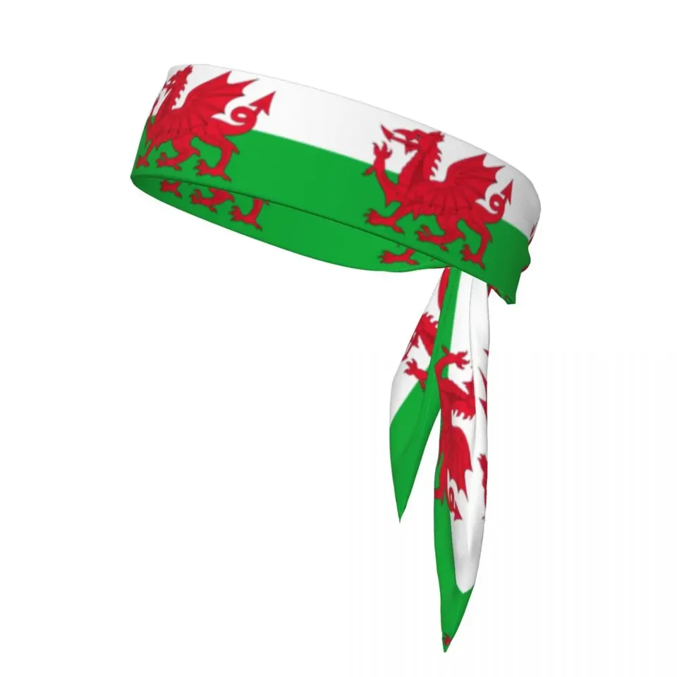Kravaty čelenky Wales Flag Sports Head Band Athletic SweatBand Bandana Pown Wicking
