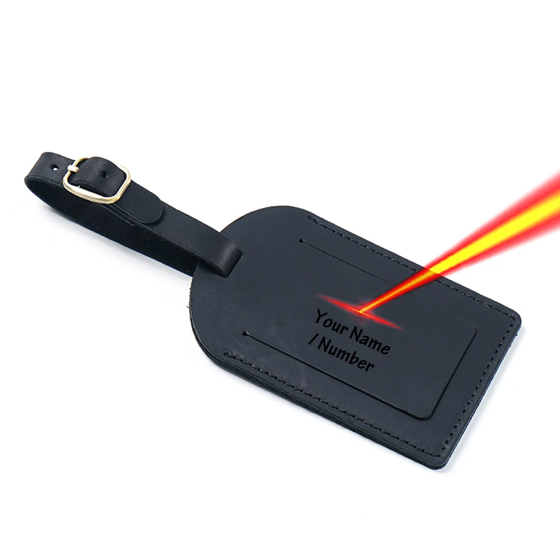 Kravská kožená batožina Tag Personalizované názvy čísla Vintage cestovná batožina laser laser Engaring mená