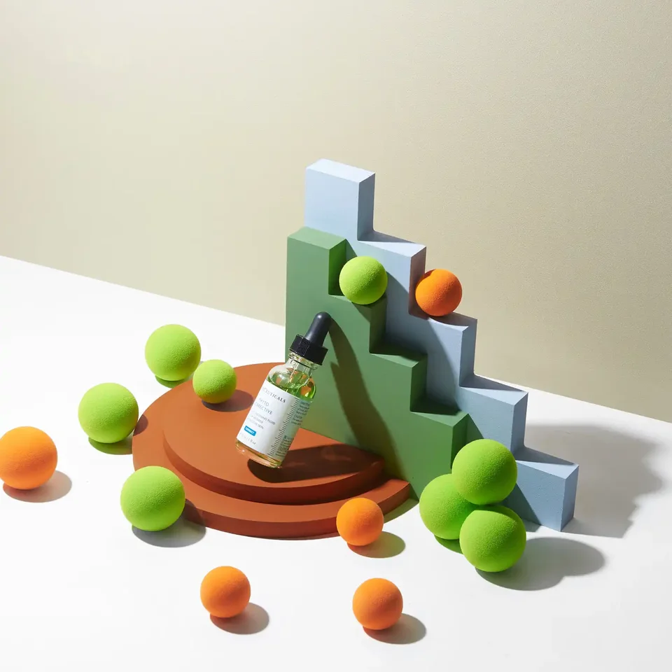Kreatívna fotografická geometria Photography Cube Ozdoby Krásny make -up kozmetika zobrazuje snímanie snímací pozadie rekvizity