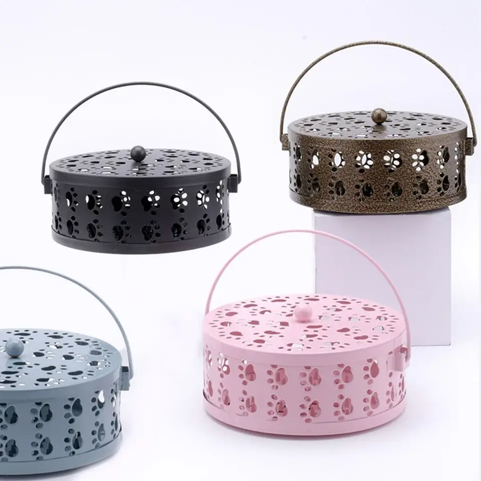 Kreatívna módna mačka v tvare labky Mosquito Coil Držiteľ prenosný kovový kadidlo držiak na kadidlo Plate Tray Kadidlá kadidlo Burner