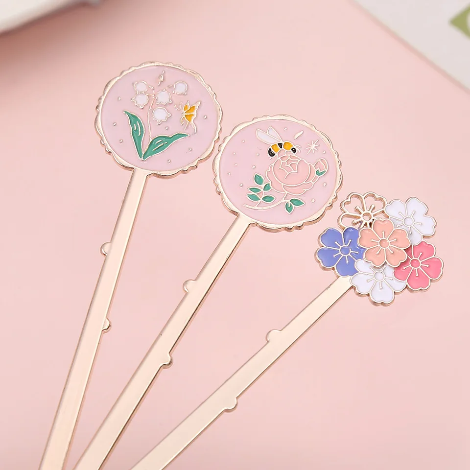 Kreatívna Sakura Colorful Bookmark Metal Bookmark Index Binder Index delider čítanie asistenta školskej kancelárskej zásoby