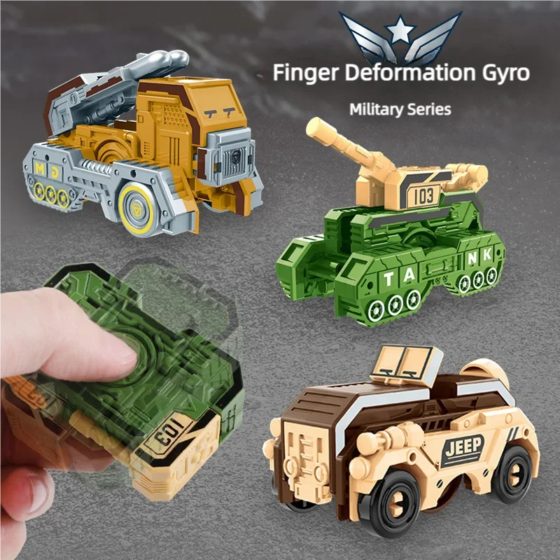 Kreatívna zdeformovaná vojenská séria automobilu hračky hračky ruky Spinner antistress pre dospelých senzory hračky fidget spinners gyro detské hračky darček