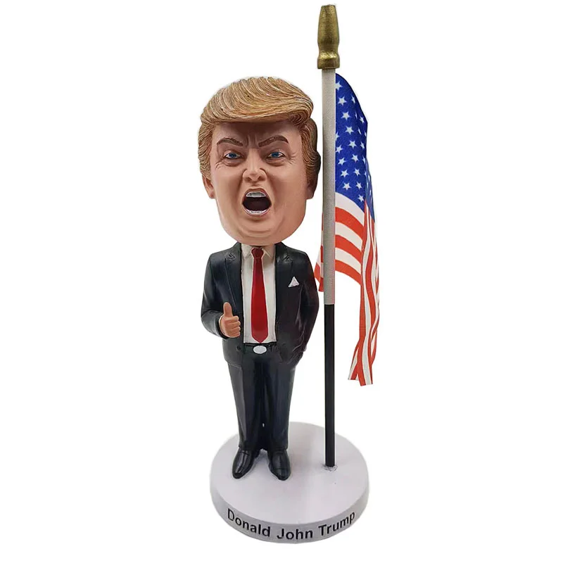 Kreatívna živica Trump akčná figúrka Bobblehead Doll Doly Speech Home Obýva