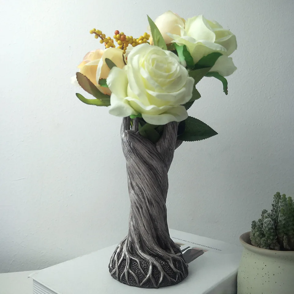 Kreatívna živica v interiérovej soche Vase Desktop Resin Craft aranžmácie kvetinové dekorácie vhodné pre spálňovú reštauráciu