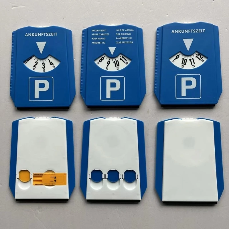 Kreatívne auto čelné sklo snehový čas zobrazenie disk návrat času poznámka poznámka o škrabke na ľadové auto parkovacie karty Time znamenie pneumatika hĺbka