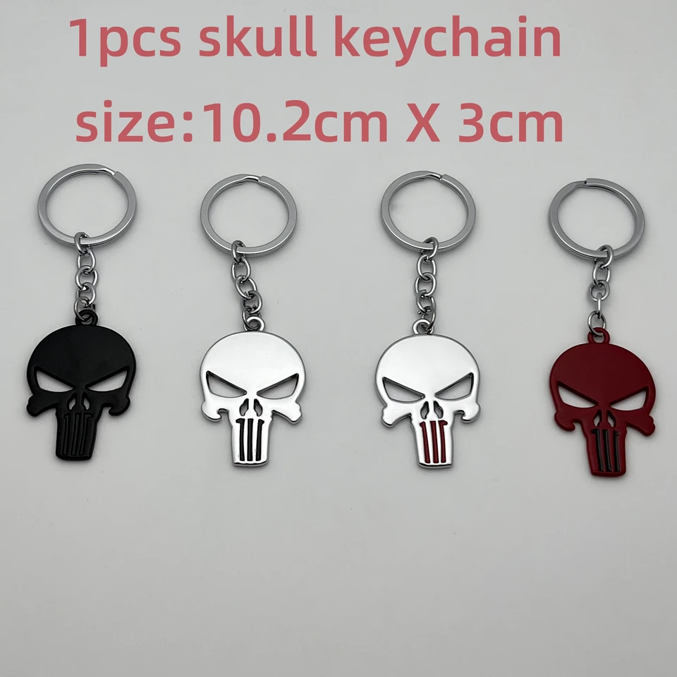 Kreatívne autá Keychain Ghost Skull Skell Skeleton Badge Keyring kovový reťazový držiak prsteňa pre Audi Renault Lada Acura Cadillac