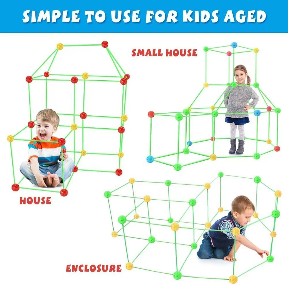 Kreatívne deti všestranné stavebné bloky hračky DIY korálkový stan Funny Paly House Architectural Game Blocks Model Set Toy pre dieťa