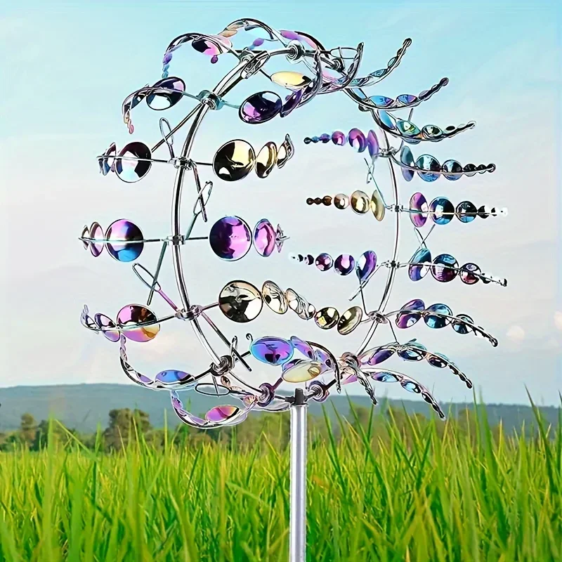 Kreatívne dvorky Garden Lawn Decoration Unique Wind Collector Magical Kinetic Energy Metal Windmill Rotátor