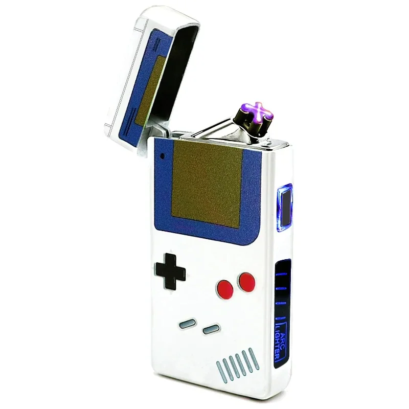 Kreatívne elektrické nabíjateľné retro hráči Zapaľovač Cool Windproof Electronic Arc Lighter Pánske cigaretové doplnky darček