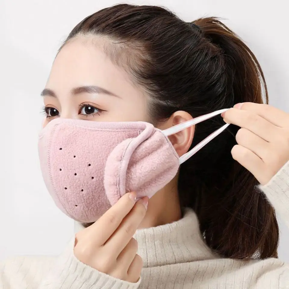 Kreatívne fleece earmuffs maska ​​vetruvoupro odolná voči zimnej maske uší uší uši